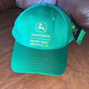 Vintage 90s Deadstock John Deere Godfrey Bros. Jonesville Michigan Snapback Hat